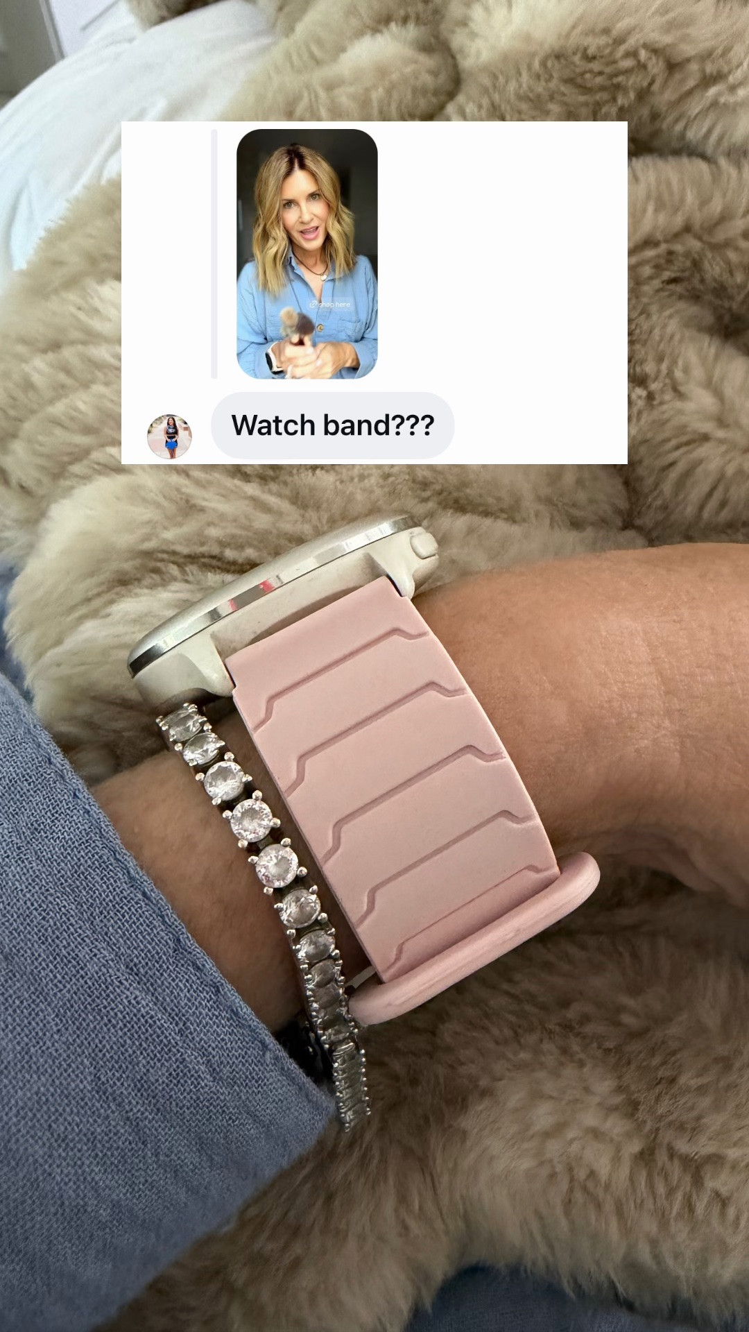 Never take this affordable bracelet off 
Watch is vivoactive 6 and linking the magnetic watch bands I love

#LTKOver40 #LTKActive