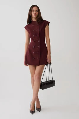 Luciana Suiting Mini Dress / Wine | MESHKI | L | MESHKI US