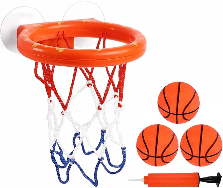 Cyfie Bath Toys Toddler, Bathtub Basketball Hoop for Kids Girls Boys, Suction Cup Shower Basketba... | Amazon (US)