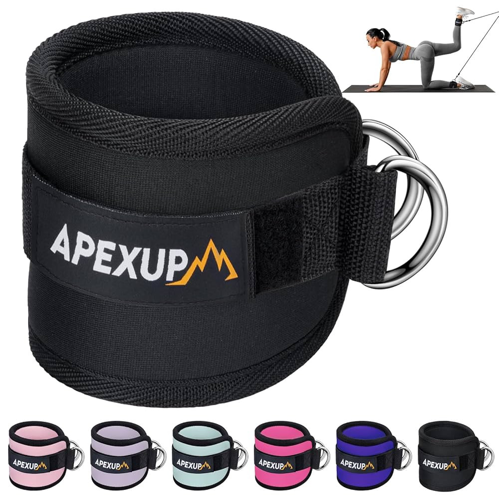 APEXUP Ankle Strap for Cable Machine, Ankle Resistance Bands, Cable Kick Back Straps for Gym, Glu... | Amazon (US)