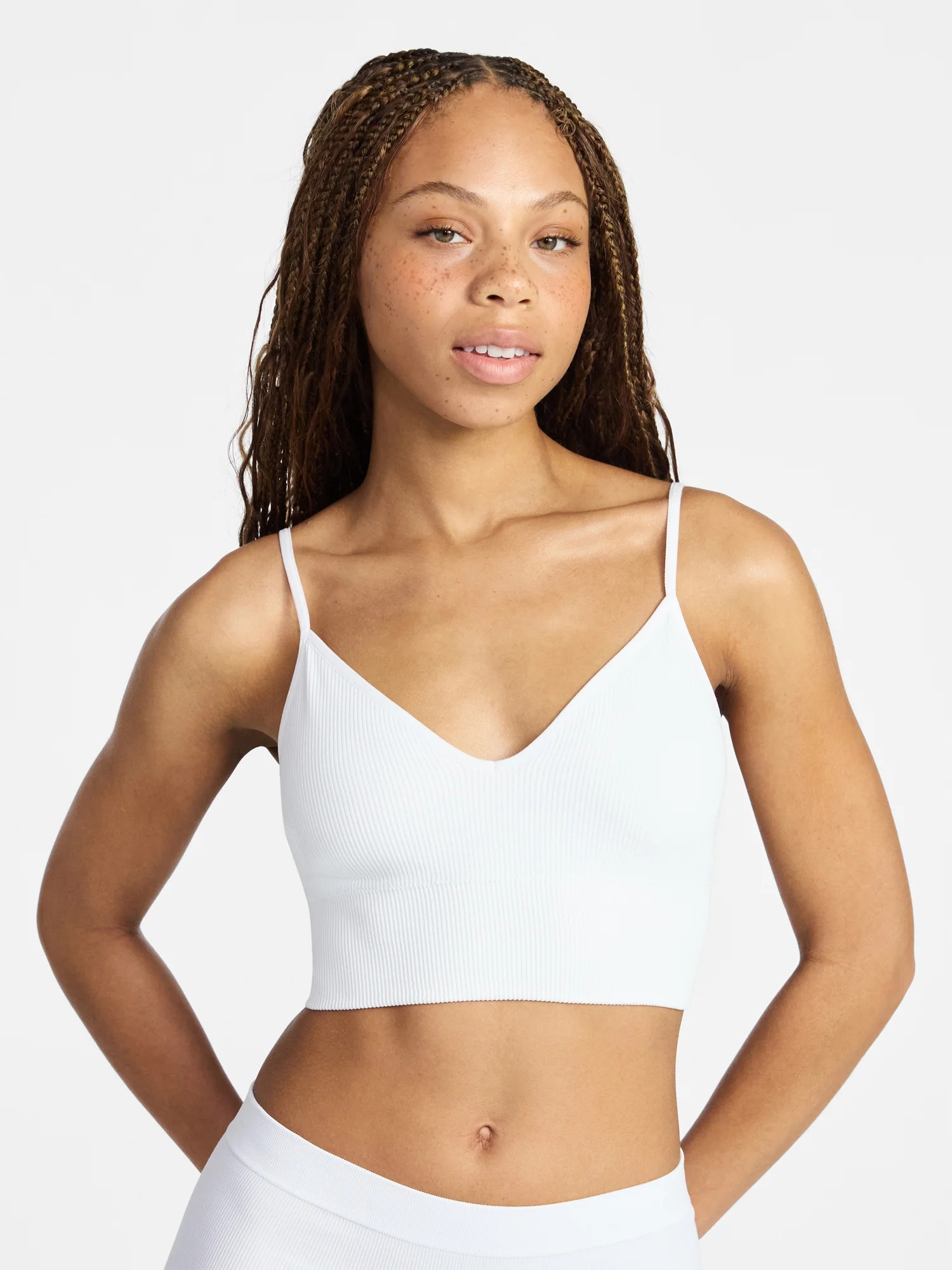 No Boundaries Seamless Core Longline Triangle Bra, Women's XS-XXXL | Walmart (US)
