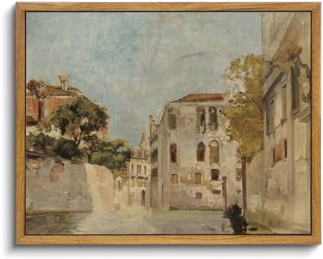 KISSFOX Vintage Venice Canal Canvas Wall Art Impressionist Retro Neutral Italy Cityscape Landscap... | Amazon (US)