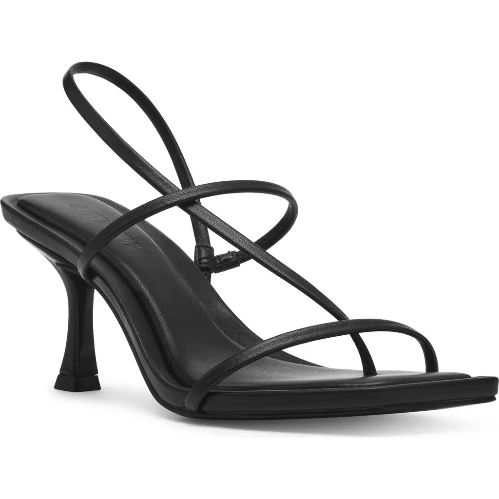 Steve Madden Lock Sandal in Black Leather at Nordstrom, Size 9.5 | Nordstrom