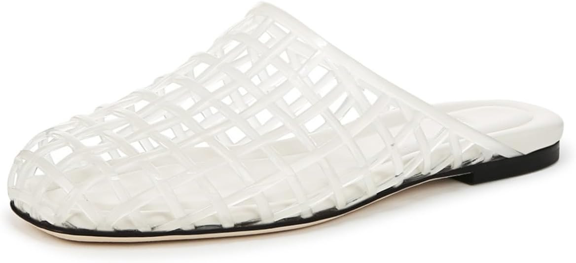 SUIARA Jelly Shoes for Women Jelly Mesh Flat Sandals Closed Toe Round Toe Slides Flats Slip on Su... | Amazon (US)