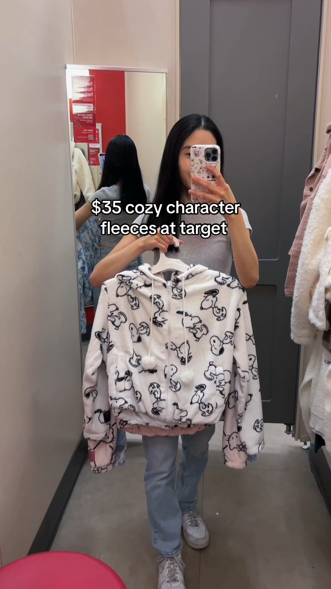 New cozy character hoodies at Target! They have Snoopy, The Grinch, and Hello Kitty ☺️ I recommend sizing up for these! 

#target #targetfinds #jacket #hoodie #sweatshirt #fleece #snoopy #thegrinch #hellokitty #winter #fall #casual 

#LTKSeasonal #LTKFindsUnder50 #LTKootd