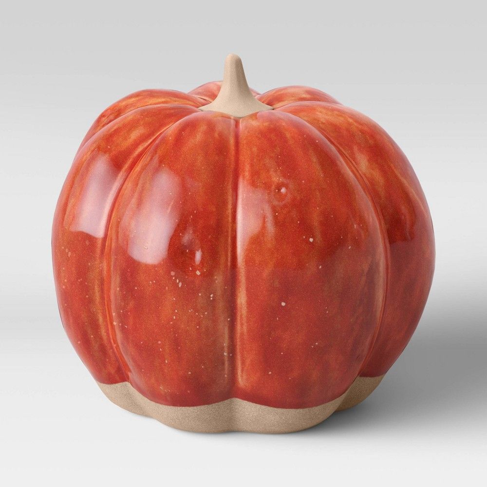 5"" x 5"" Decorative Ceramic Pumpkin Rust - Threshold | Target