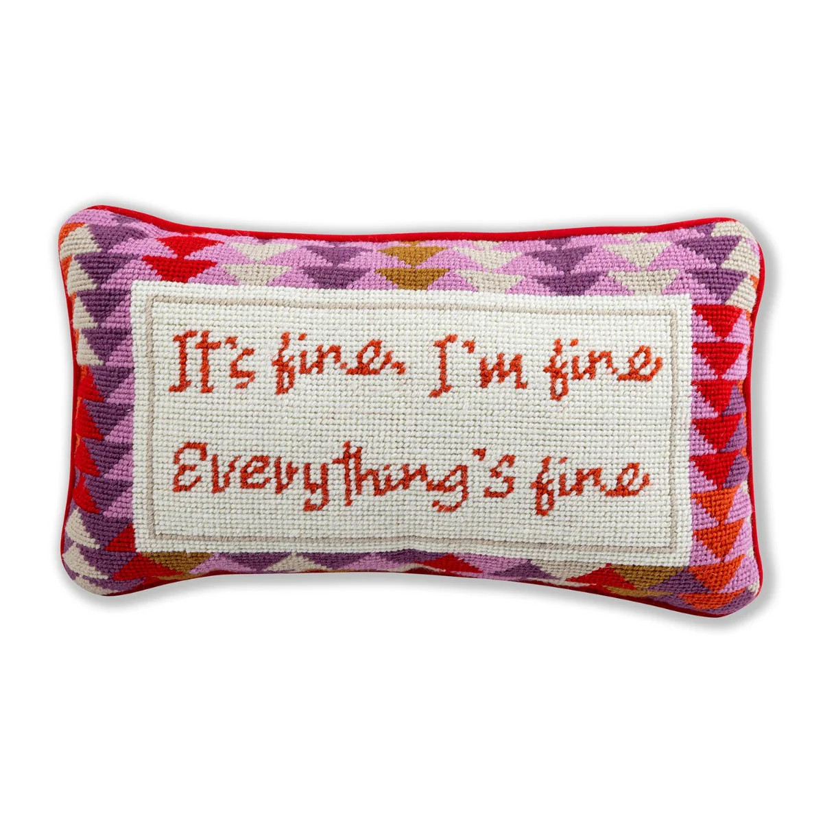 Furbish Studio - Everything's Fine Needlepoint Pillow | Furbish Studio