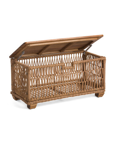 Indoor Outdoor Wicker Storage Trunk | Marshalls