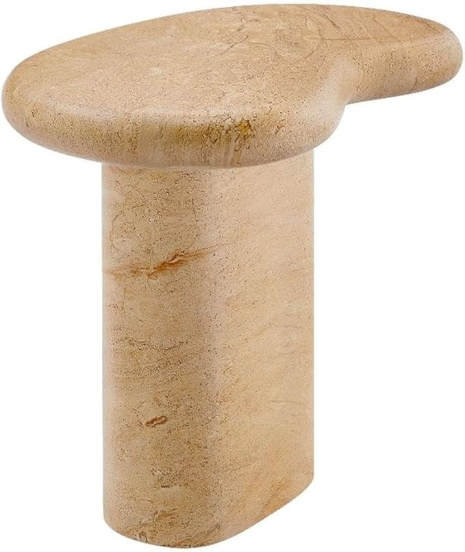 Modway Elowen Irregular Shape Side Table in Travertine | Amazon (US)