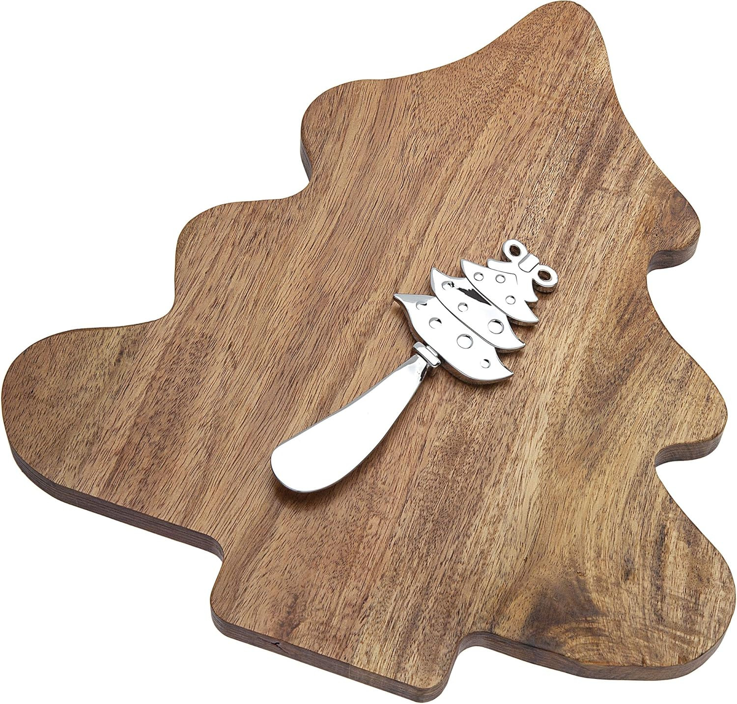 Godinger Holiday Christmas Tree Cheese Cutting Board Platter with Spreaders | Amazon (US)