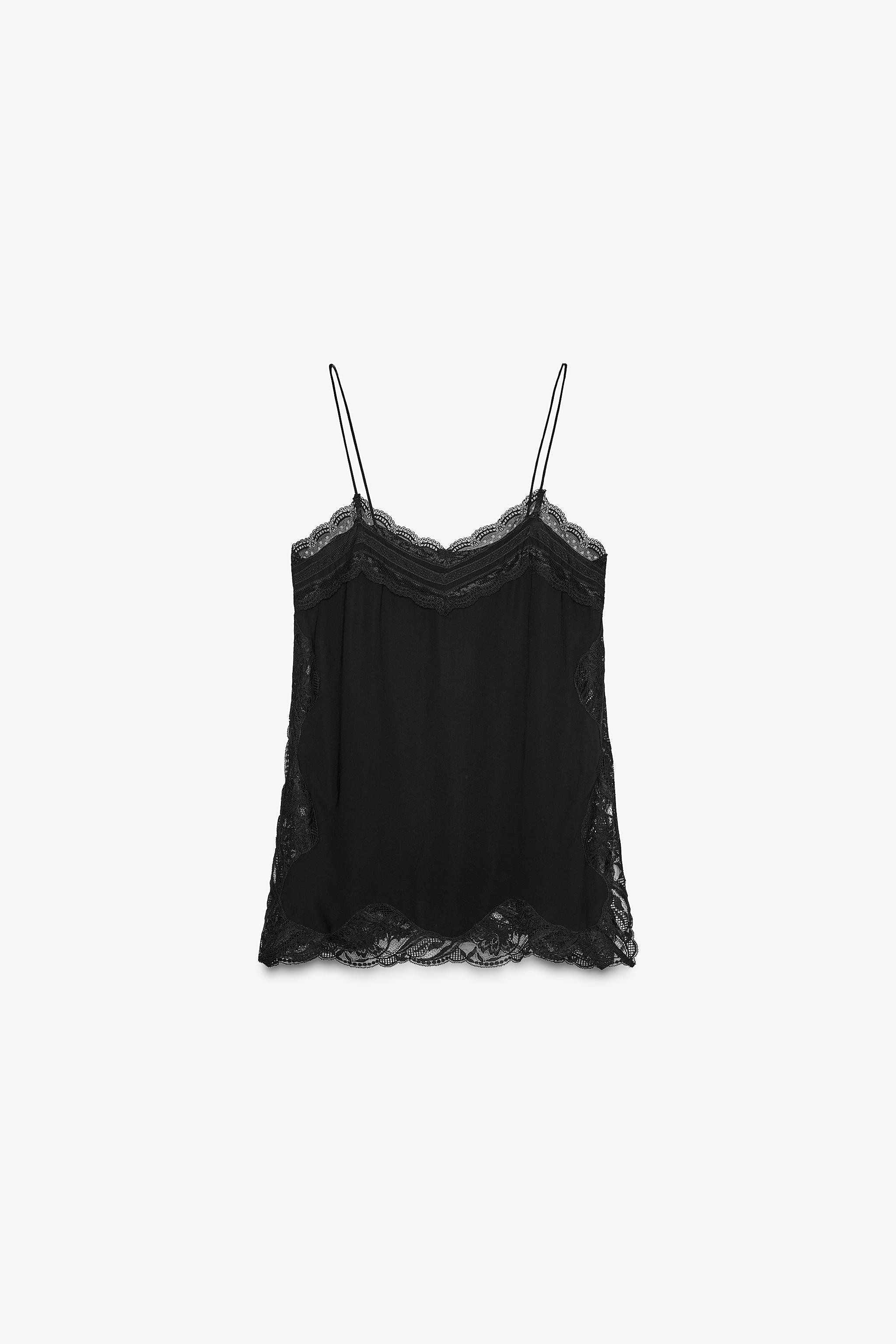 ZW COLLECTION LACE CAMISOLE TOP | Zara Canada