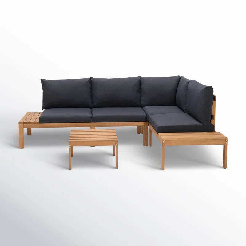 Tempo 3 Piece Sectional Seating Group with Cushions | AllModern