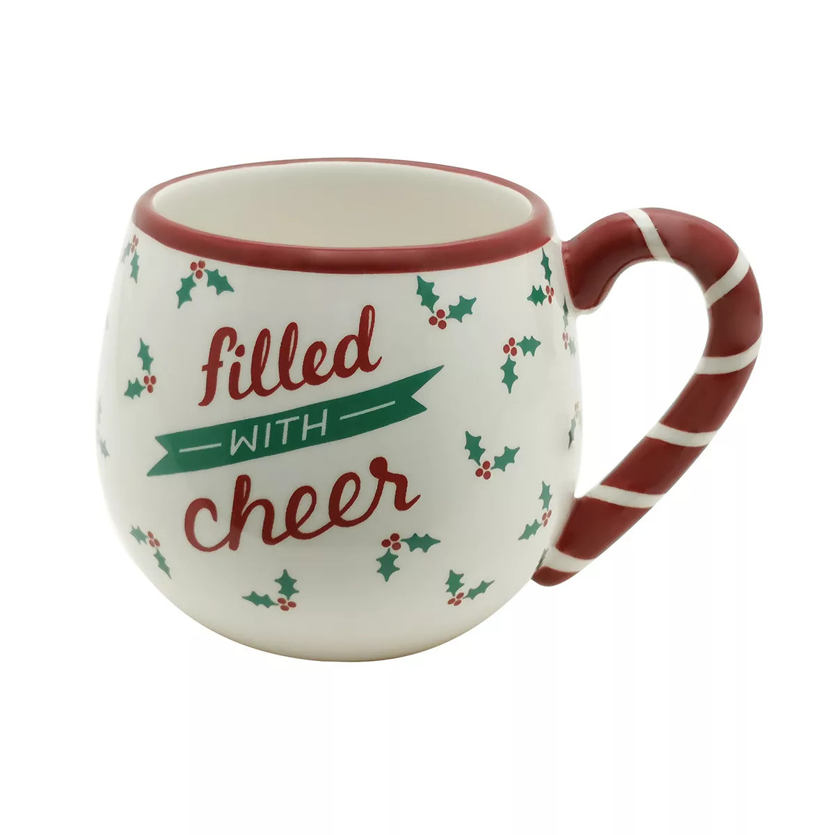 St. Nicholas Square® Filled With Cheer Candy Cane Handle Mug | Kohl's