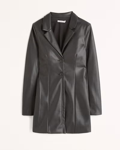 Women's Vegan Leather Blazer Dress | Women's Dresses & Jumpsuits | Abercrombie.com | Abercrombie & Fitch (US)