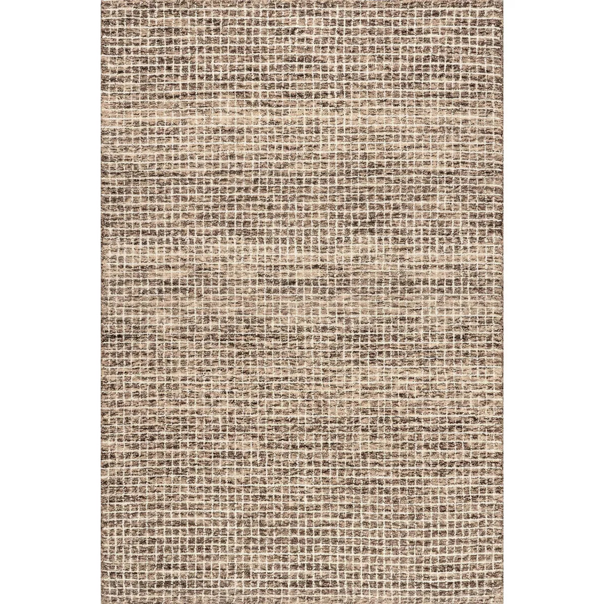 Nuloom Melrose Checked Wool Blend Area Rug, 12' x 15', Brown | Target