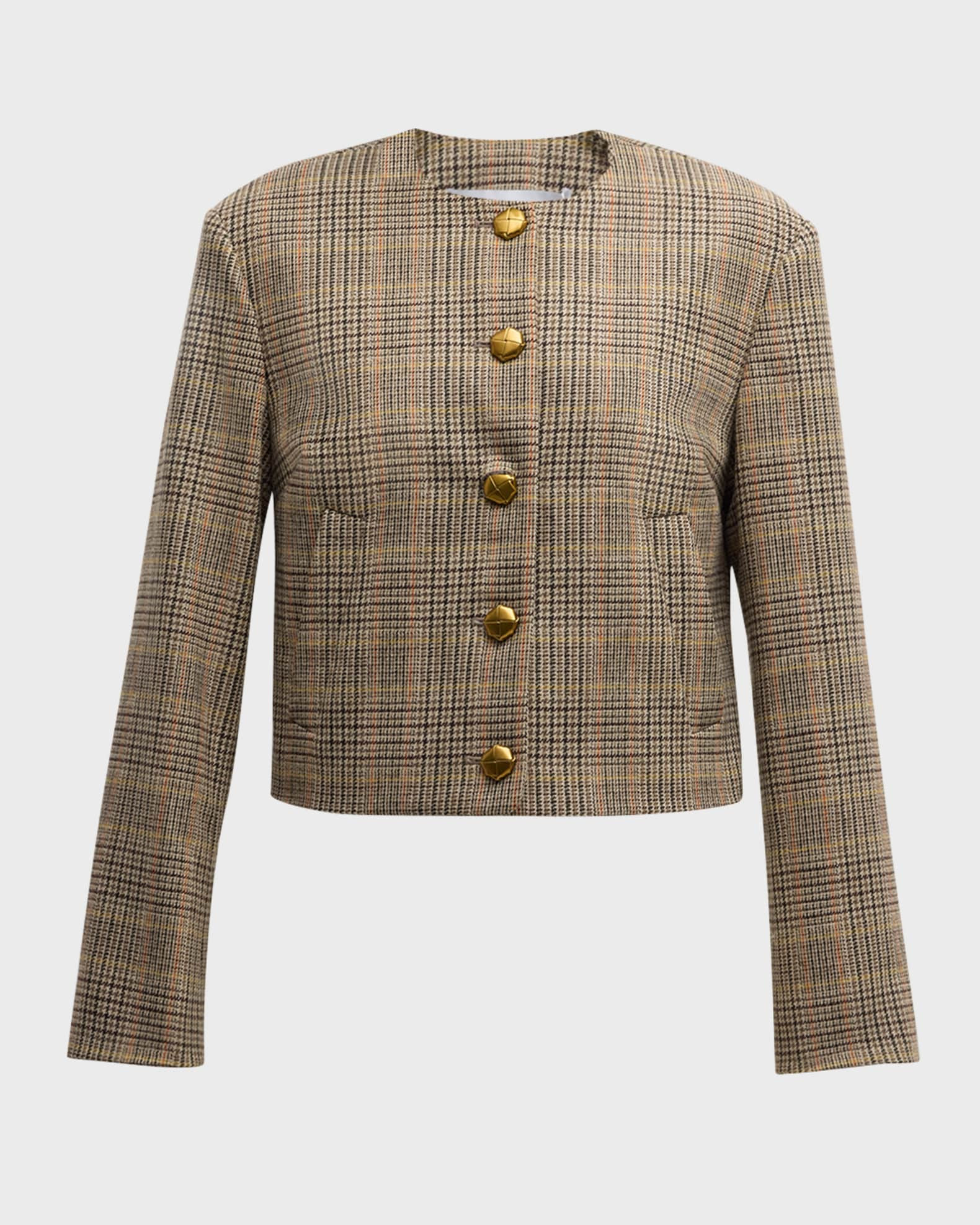 Veronica Beard Andrea Tailored Plaid Jacket | Neiman Marcus