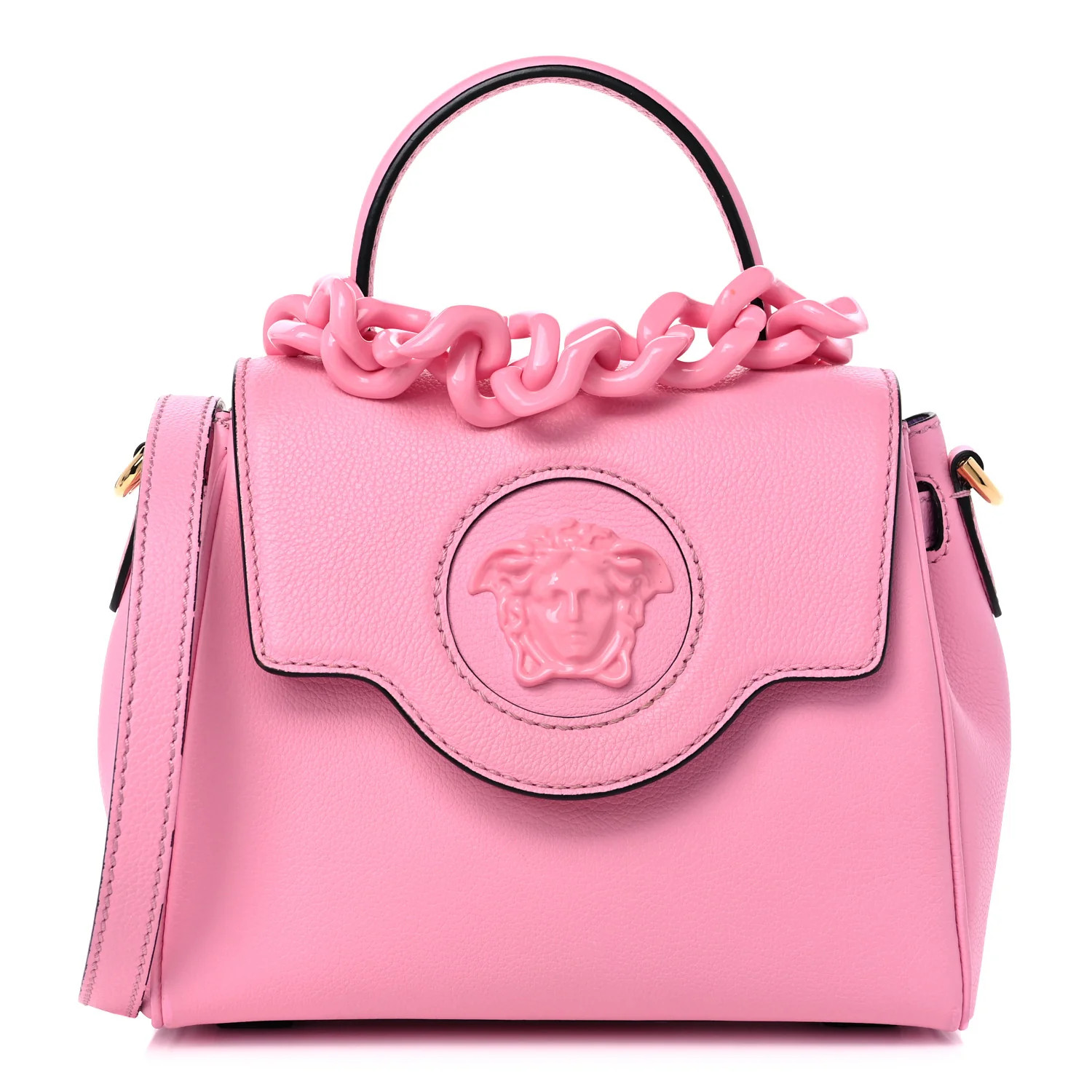 Versace Grained Calfskin Small La Medusa Bag Pink | FASHIONPHILE (US)