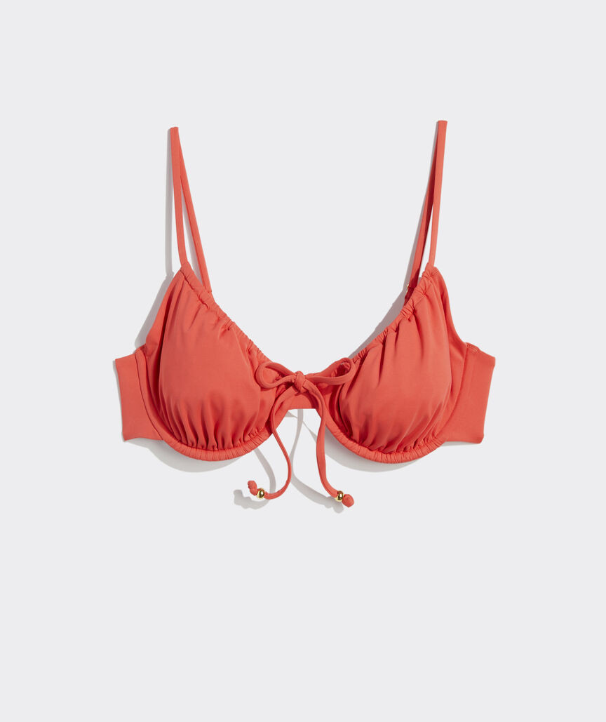 Tie-Front Underwire Bikini Top | vineyard vines