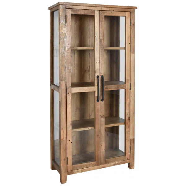 Wallsend Reclaimed Pine Display Curio Cabinet | Wayfair North America