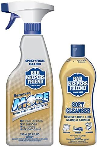 Bar Keepers Friend Soft Cleanser Premixed Formula | 13 oz. container + 25.4 oz. spray bottle| (2-... | Amazon (US)