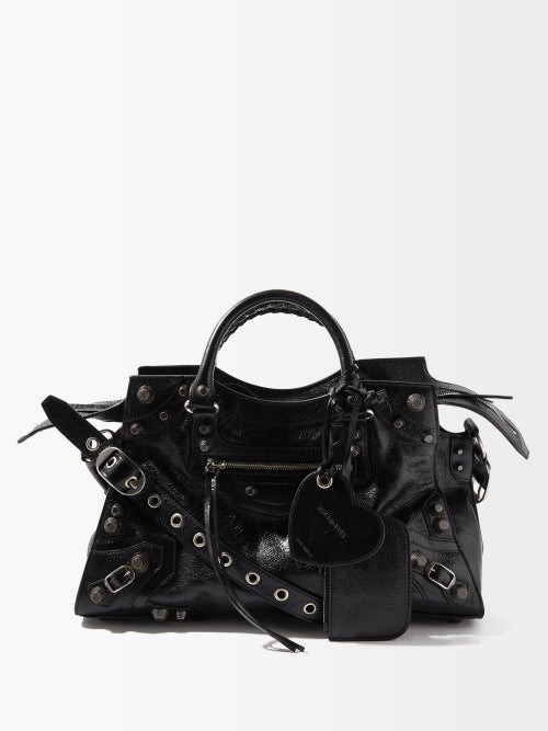 Balenciaga - Neo Cagole City Grained-leather Shoulder Bag - Womens - Black | Matches (UK)