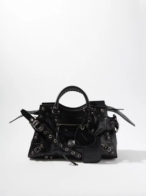 Balenciaga - Neo Cagole City Grained-leather Shoulder Bag - Womens - Black | Matches (UK)