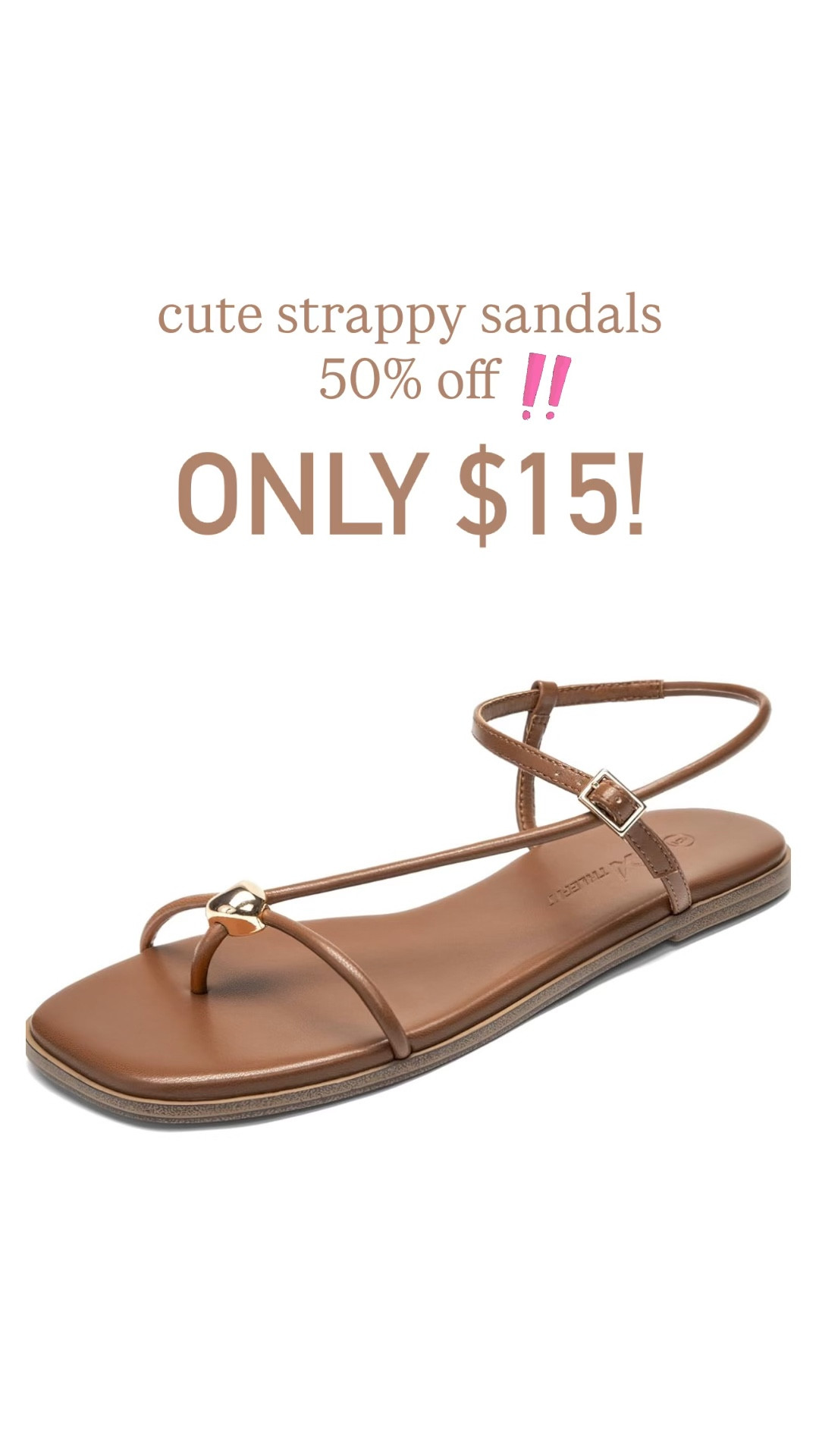 Cute strappy sandals only $15! Four colors 🙌

Beach outfit, vacation outfits, summer sandals, brown strappy sandal

#LTKSaleAlert