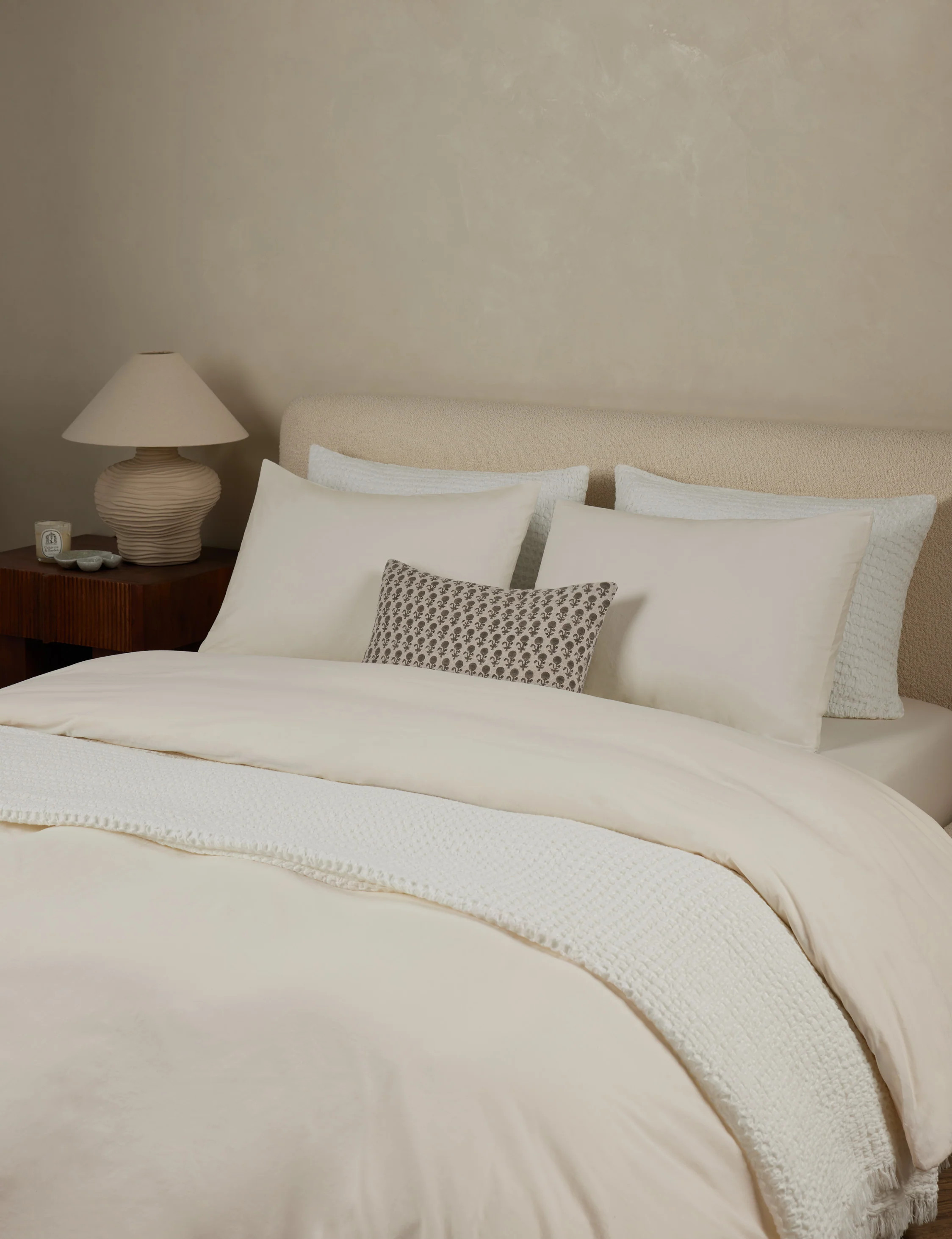 Juna Washed Percale Duvet Cover | Lulu and Georgia 
