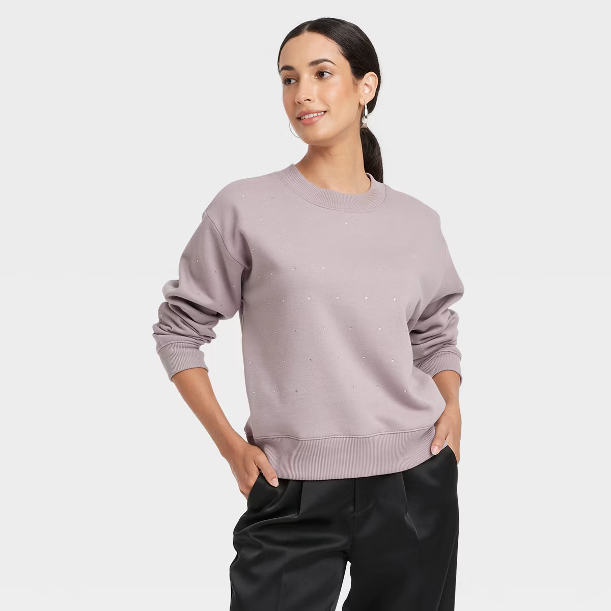Women's Rhinestone Sweatshirt - A New Day™ | Target