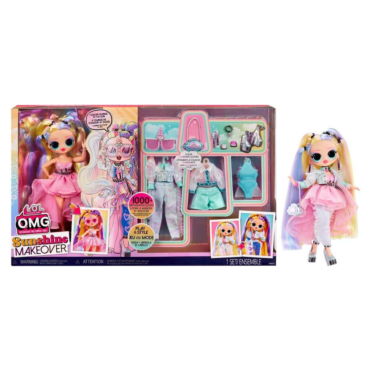 L.O.L. Surprise!  OMG Sunshine Color Change - Stellar Gurl Fashion Doll with Color Change Hair | Target