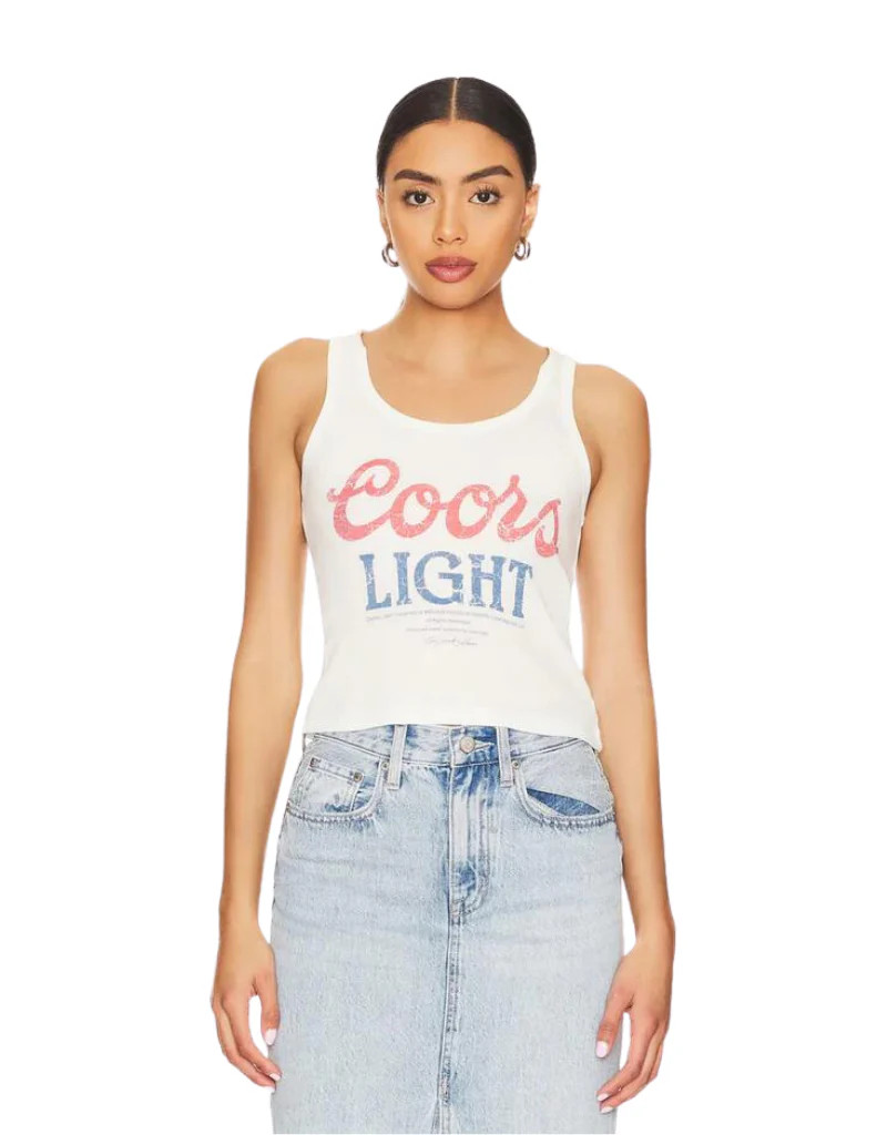 The Laundry Room Coors Light 1980 Rib Tank in White | Ambiance