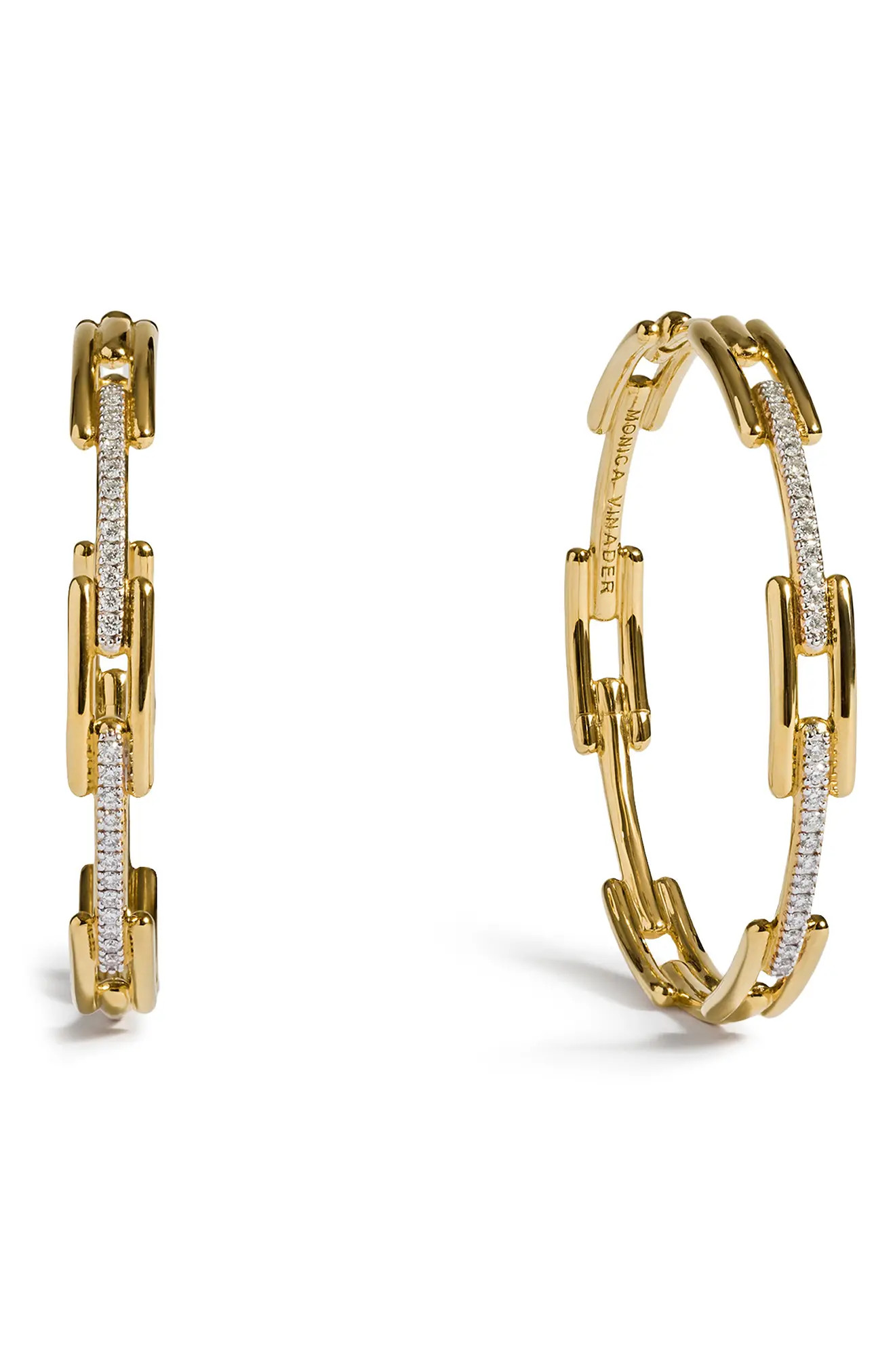 Signature Link Lab Grown Diamond Hoop Earrings (Online Trunk Show) (Women) | Nordstrom | Nordstrom