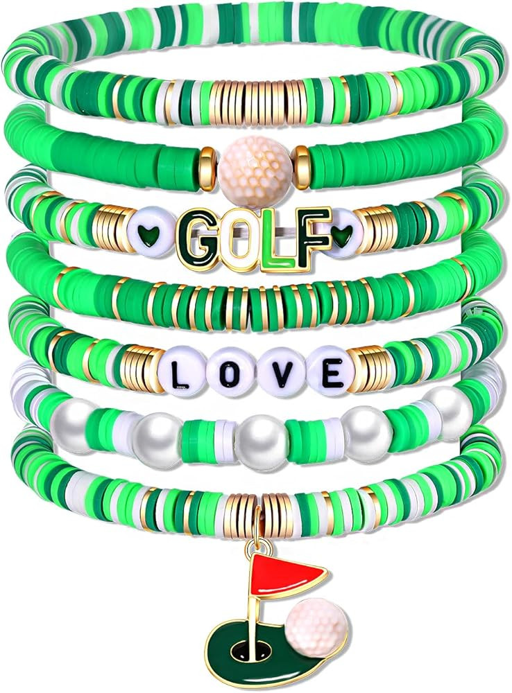 Heishi Bracelets for Women Clay Beaded Stretch Bracelets Stackable Friendship Bracelet Set Summer... | Amazon (US)