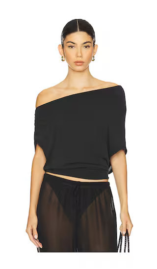 Free People Blake Knit Top in Black. - size M | Revolve Clothing (Global)