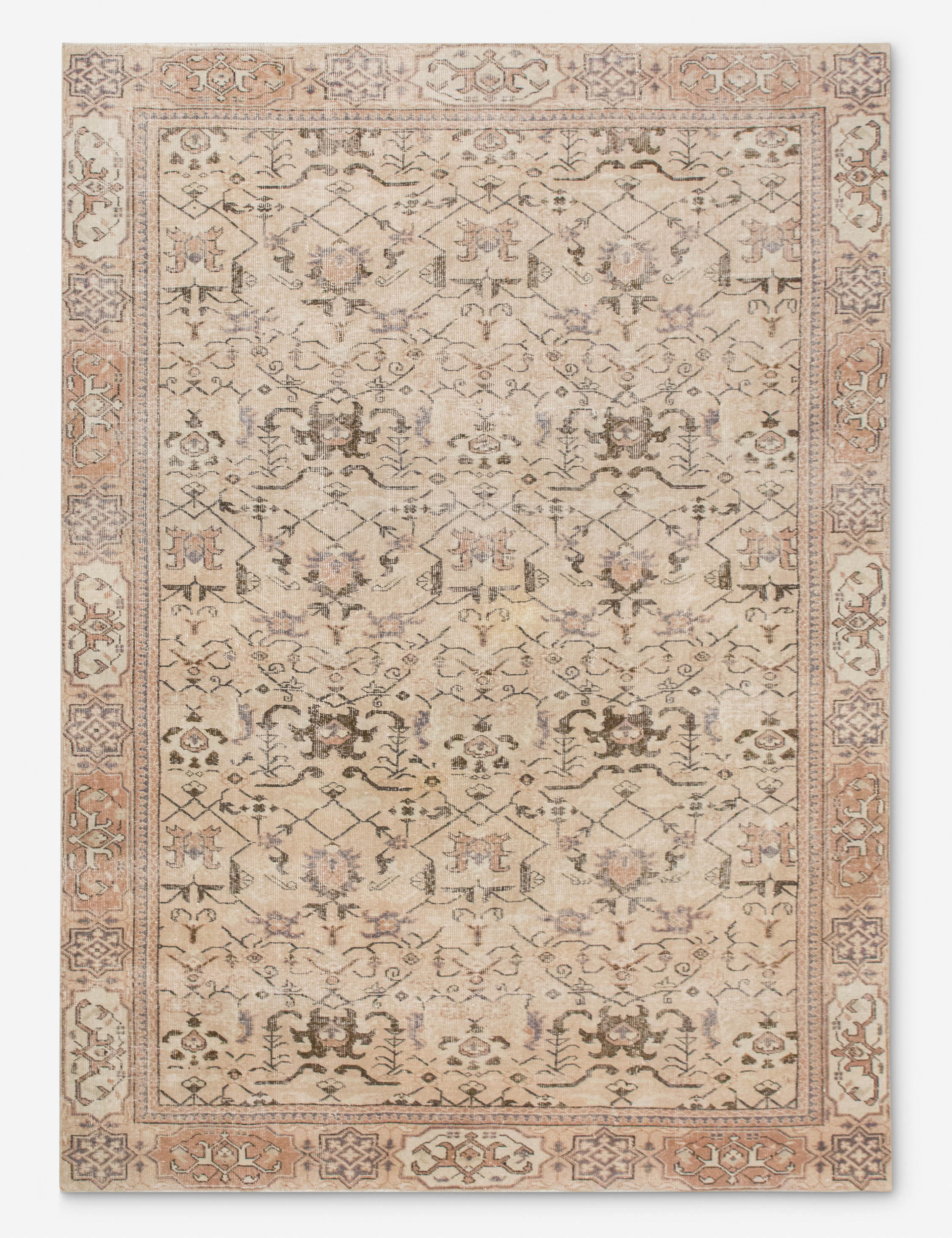Vintage Turkish Hand-Knotted Wool Rug No. 539, 6'4" x 10' | Lulu and Georgia 