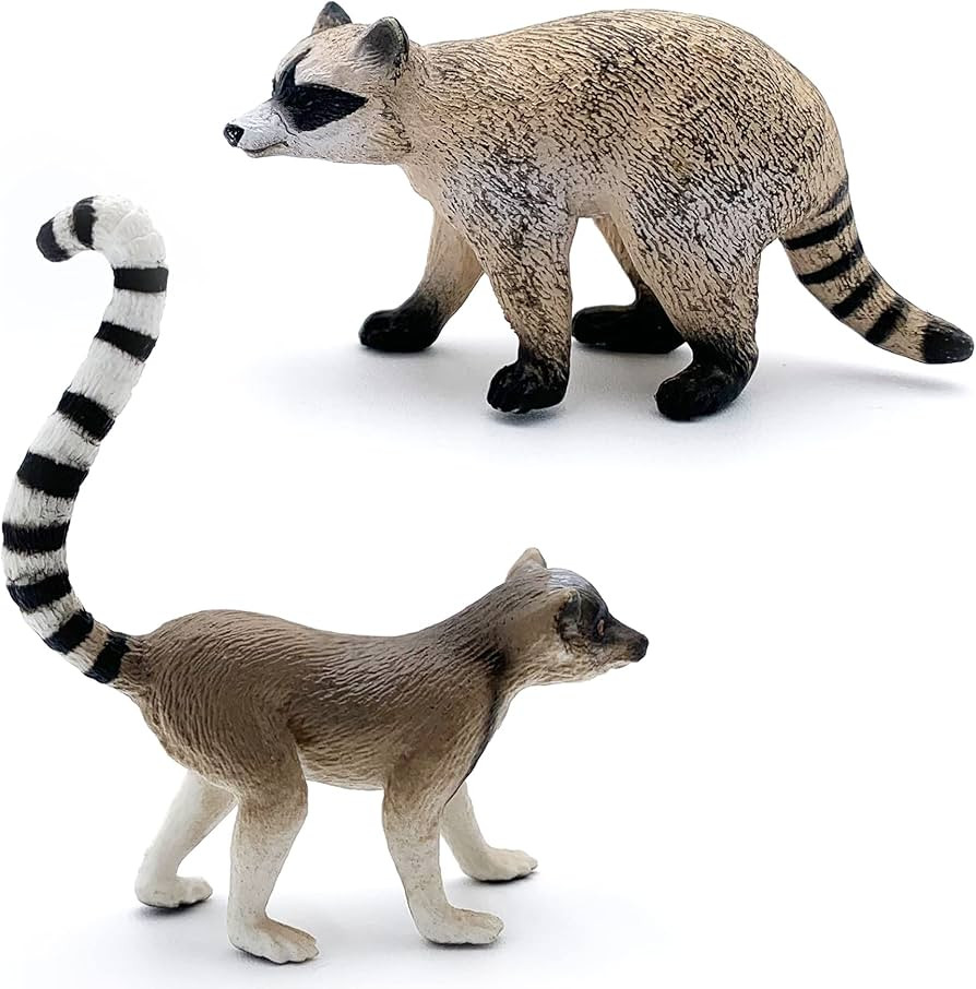Gemini&Genius Racoon Lemur Safari Animal Action Figure Toys, Wild Life Zoo Animal Figurines for K... | Amazon (US)