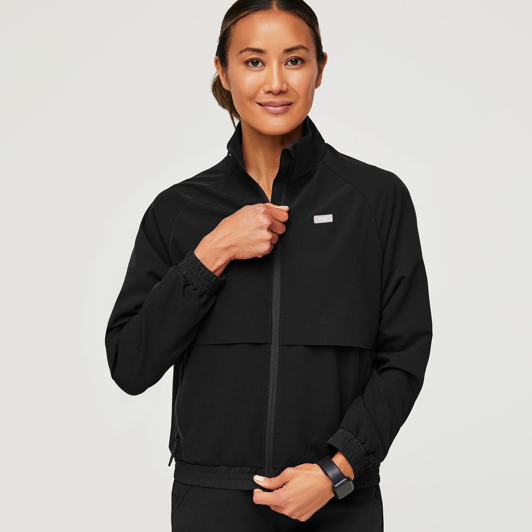 Women’s Sydney Performance Scrub Jacket  - Black · FIGS | FIGS