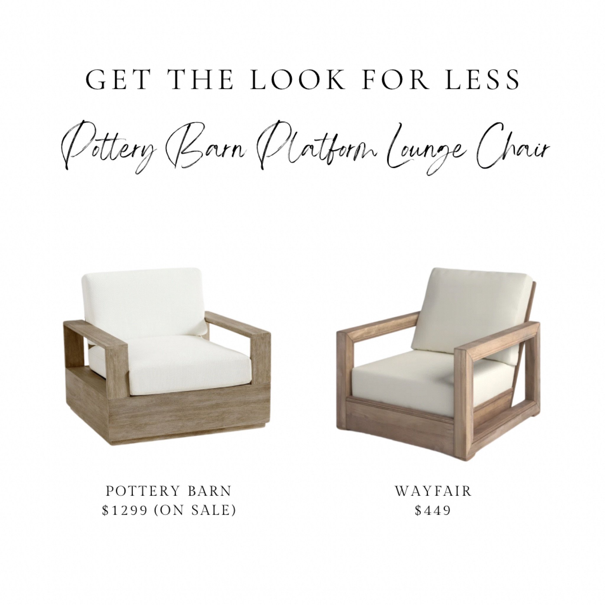 Look for less, outdoor furniture, Pottery Barn, Wayfair, Donnie acacia, wood, patio chair, Indio eucalyptus modern platform swivel outdoor lounge chair, outdoor furniture

#LTKSeasonal #LTKFamily #LTKHome