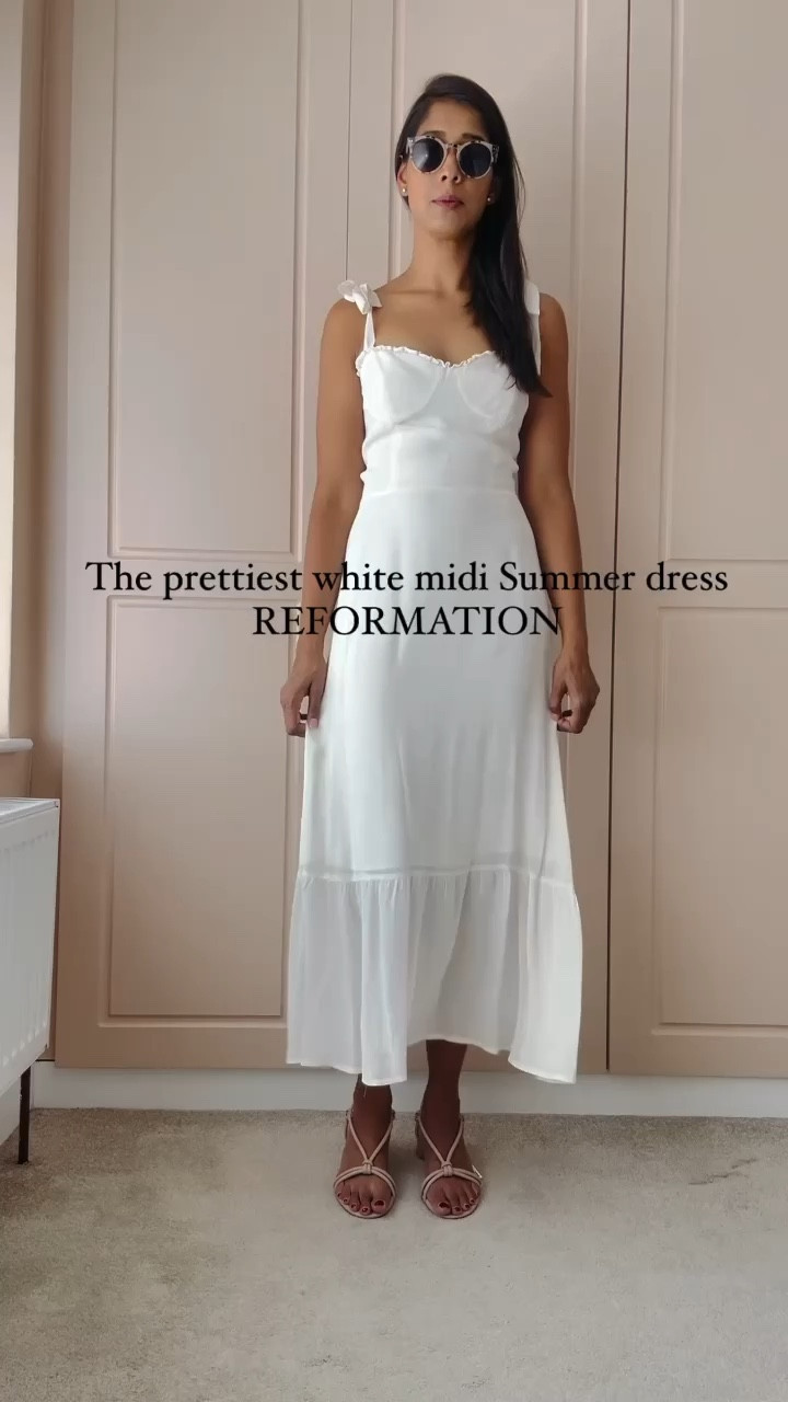 Here’s to not saving anything in your wardrobe for special occasions! I bought this white midi dress for my daughter’s 3rd birthday party. (She turned 1 in lockdown so the 3rd was the big party we couldn’t throw for her 1st!) I haven’t worn it much since but have decided to add it to the just wear the dress section! I love @reformation dresses the fit is always 👌🏽 and the styles are timeless. I picked up the block heels from @hm sale and they are so comfortable. 

My dress is a few years old. Here are some similar dresses from Reformation 

@reformation Dress
@hm Sandals 
@andotherstories Sunglasses 

#over40style #over40fashion #over30style #over30fashion #summerdress #partydress #whitedress #summeroutfitideas #summeroutfit

#LTKsummer #LTKeurope #LTKuk