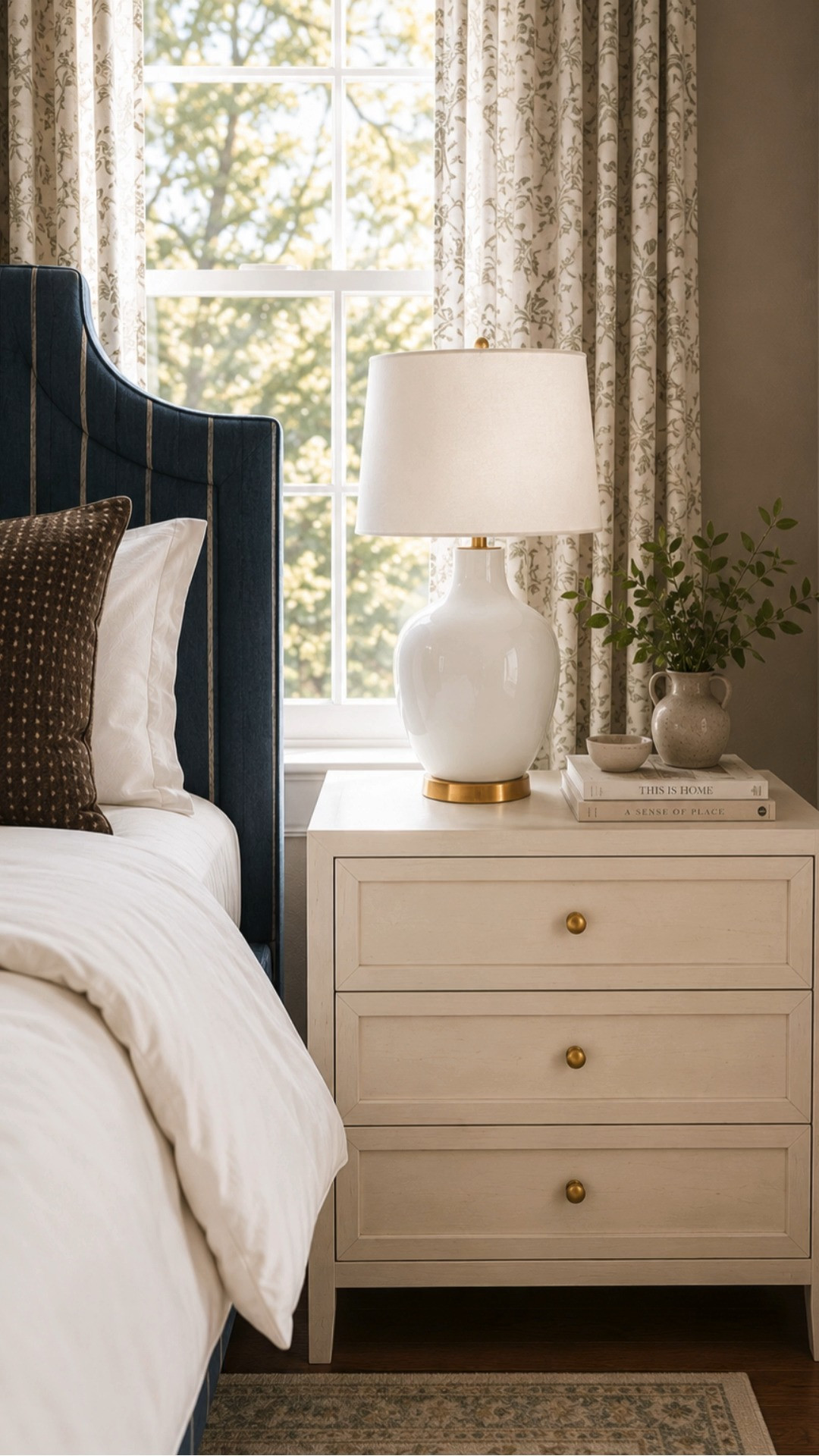The little details are what make a bedroom feel truly finished, and this bedside setup adds so much warmth and softness to the room. The layered lighting, warm neutral palette, tailored drapery, and classic furnishings create such an elevated cozy atmosphere that feels timeless and welcoming.

bedside styling inspiration, cozy bedroom lighting, warm neutral bedroom decor, classic bedside table styling, elegant bedroom interiors, traditional home decor, warm collected bedroom, layered cozy decor, designer inspired nightstand, soft ambient lighting, heritage inspired interiors, cozy elegant home, neutral bedroom styling, timeless bedroom details, collected home aesthetic, warm traditional decor, cozy bedside inspiration, classic neutral interiors, elevated bedroom styling, warm layered home 

 #LTKHome