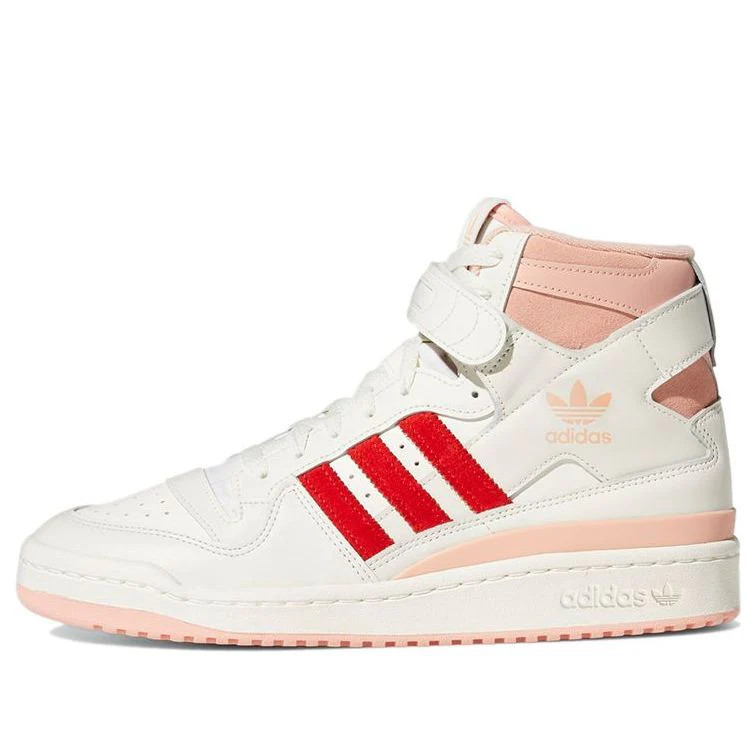 Adidas Originals Forum 84 Hi Shoes 'Off White Glow Pink Vivid Red' | KICKS CREW