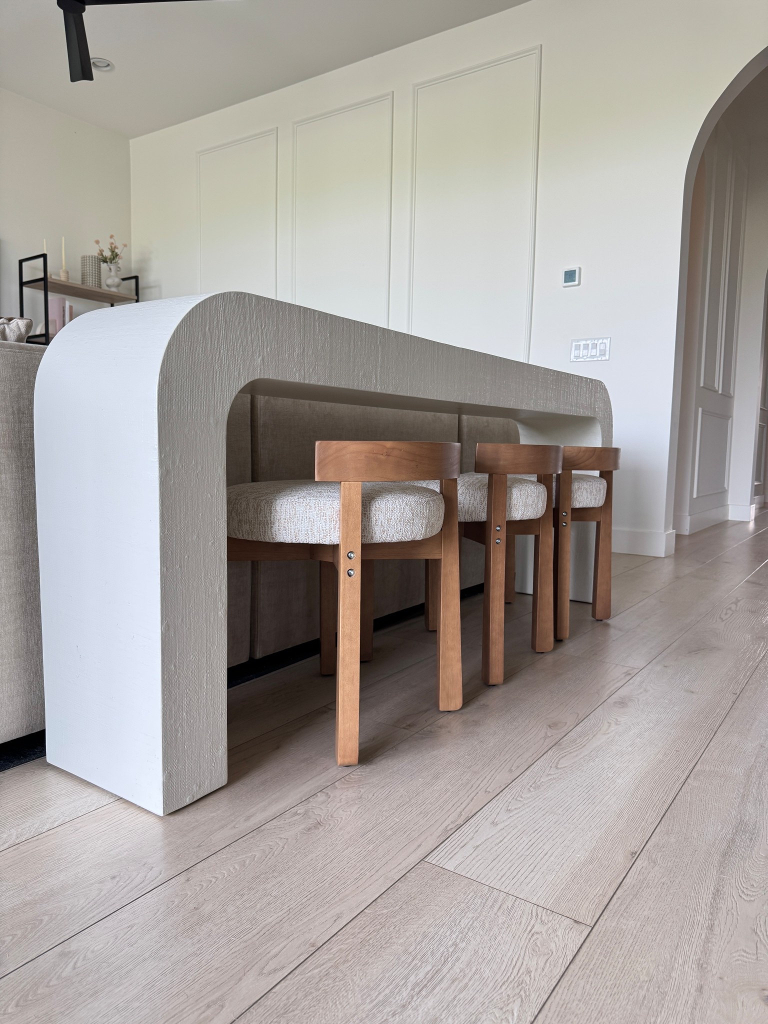 80 inch sofa table fits 3 of these stools perfect
#amazonhome #home #cb2

#LTKHome