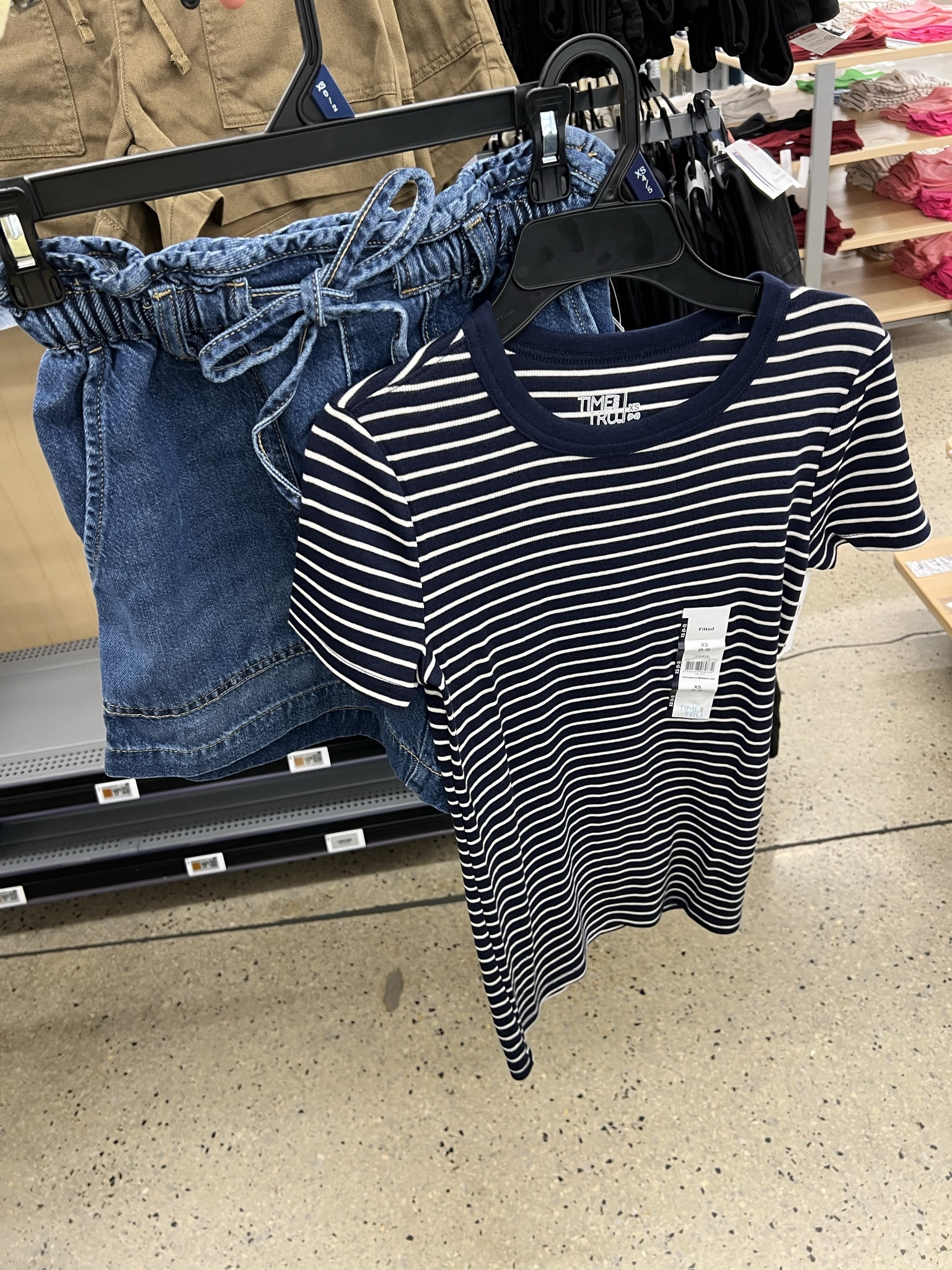 Spring outfit idea with these tie waist denim shorts and striped tee at Walmart. 

#LTKOver40