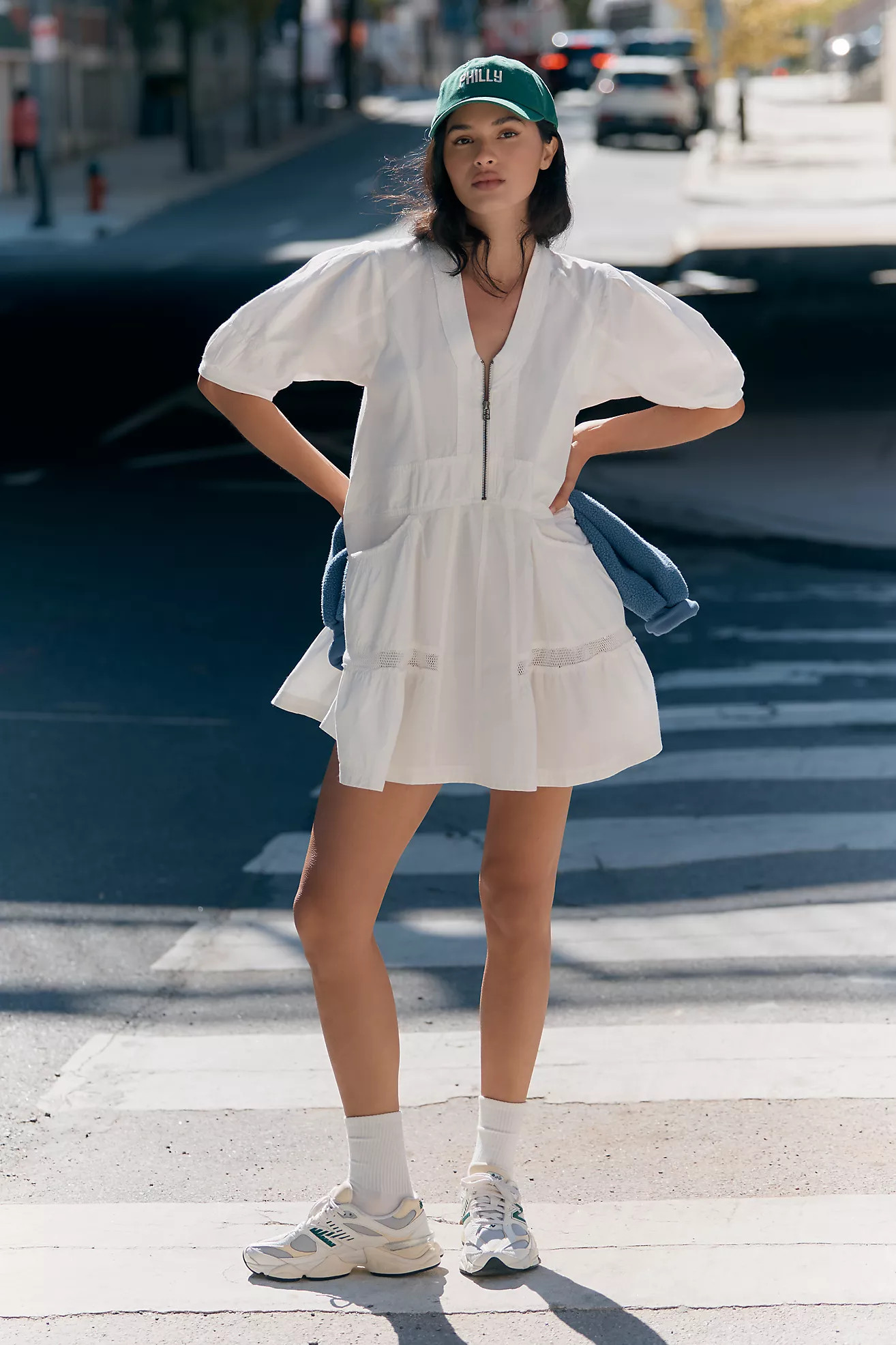 Daily Practice by Anthropologie Relaxed Tiered Mini Dress | Anthropologie (US)