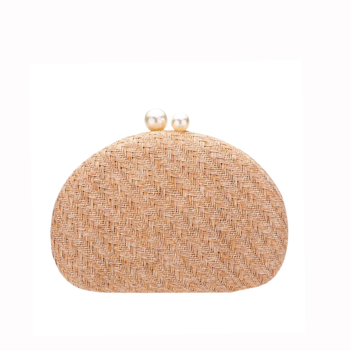 Raffia Clutch with Pearl Snap | Sea Marie Designs