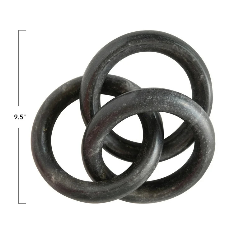 Bloomingville Marble Circle Chain Décor, Black | Walmart (US)
