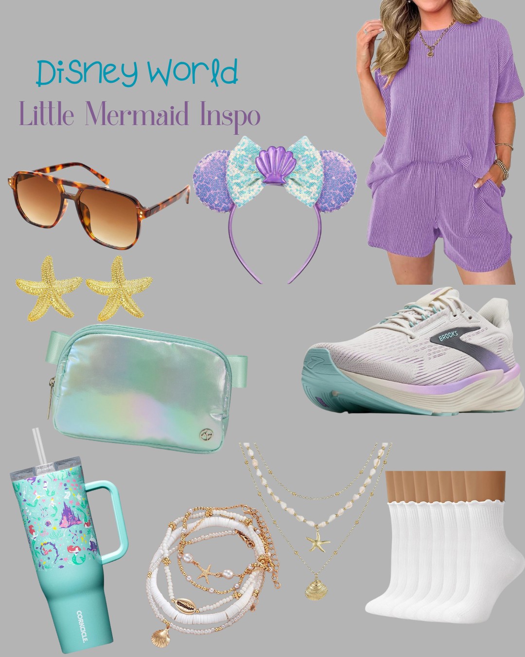 Disney World outfit for mom! Little Mermaid Inspired! 

 #LTKmomlife #LTKActive #LTKTravel