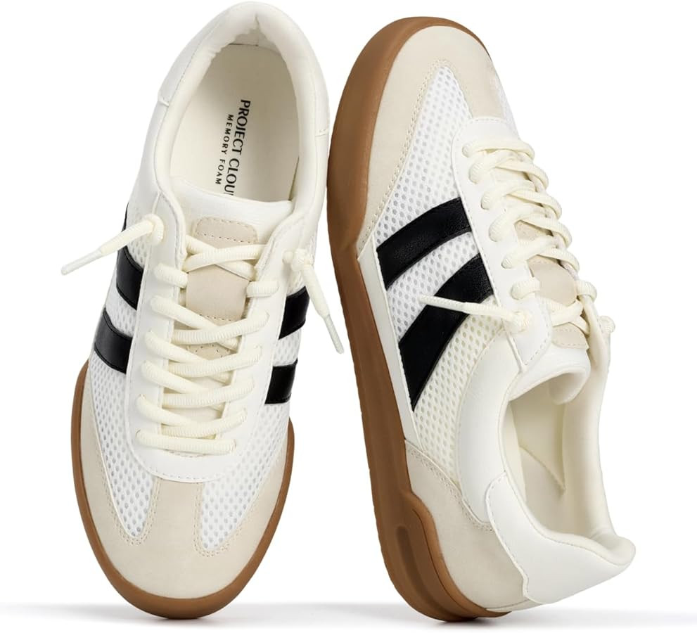 Project Cloud 100% Genuine Leather Casual Sneakers for Women - Memory Foam Insoles - Womens Shoes... | Amazon (US)