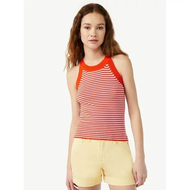 Free Assembly Women's Halter Sweater Tank Top - Walmart.com | Walmart (US)