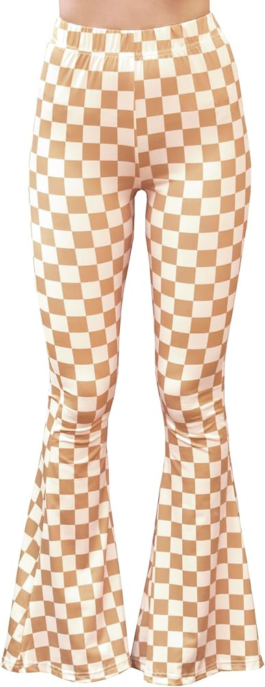 Daisy Del Sol High Waist Comfy Stretch Boho 70s Bell Bottom Fit to Flare Lounge Yoga Pants | Amazon (US)